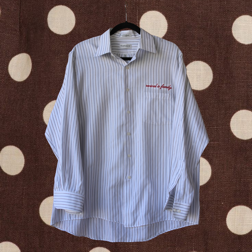 Van Heusen Fine Stripe Button-Up