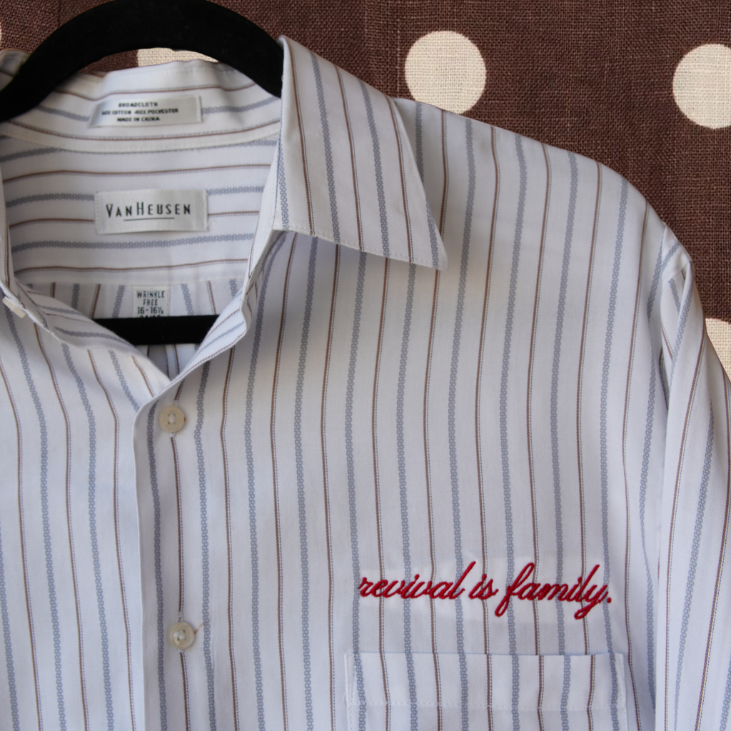 Van Heusen Fine Stripe Button-Up